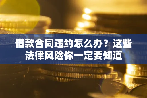 济南借款合同违约怎么办？这些法律风险你一定要知道