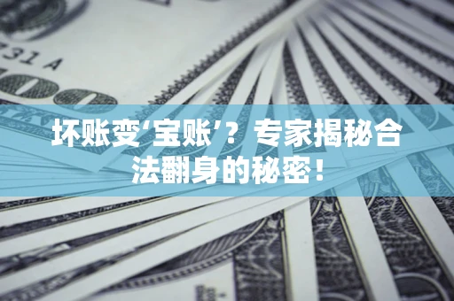 济南坏账变‘宝账’？专家揭秘合法翻身的秘密！
