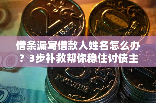 济南借条漏写借款人姓名怎么办？3步补救帮你稳住讨债主动权