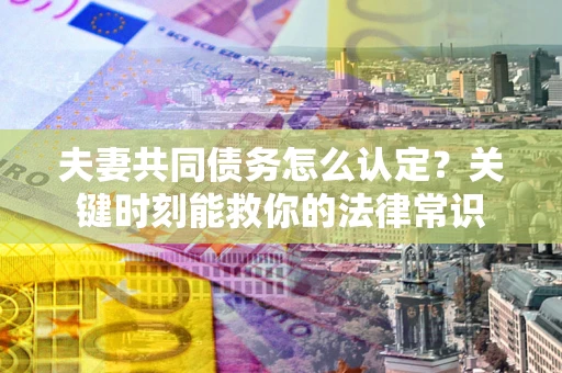 济南夫妻共同债务怎么认定？关键时刻能救你的法律常识